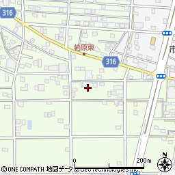 静岡県浜松市中央区篠原町22552周辺の地図