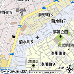 兵庫県神戸市兵庫区菊水町周辺の地図
