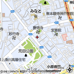 兵庫県神戸市兵庫区荒田町3丁目4-7周辺の地図