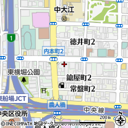 大阪府大阪市中央区内本町2丁目周辺の地図