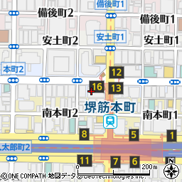 大阪商工信用金庫　本部周辺の地図