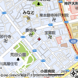 兵庫県神戸市兵庫区荒田町3丁目3-1周辺の地図