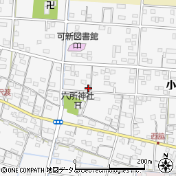 静岡県浜松市中央区小沢渡町1101周辺の地図