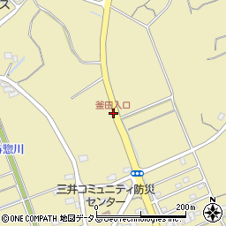 釜田入口周辺の地図