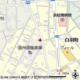 静岡県浜松市中央区白羽町116周辺の地図