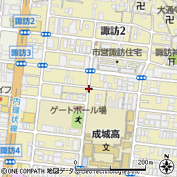 大阪府大阪市城東区諏訪3丁目周辺の地図