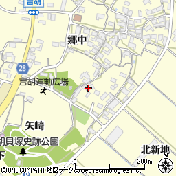 愛知県田原市吉胡町郷中22周辺の地図