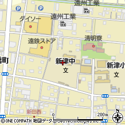 浜松市立新津中学校周辺の地図