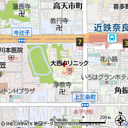 奈良県奈良市漢国町周辺の地図