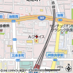 タイムズＡ－プライス奈良店駐車場周辺の地図