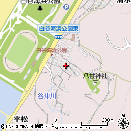 愛知県田原市白谷町（谷津）周辺の地図