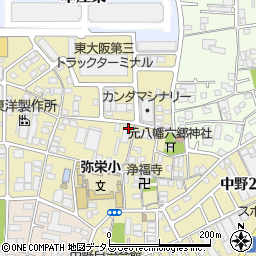 大阪府東大阪市本庄1丁目周辺の地図