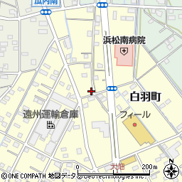 静岡県浜松市中央区白羽町76周辺の地図