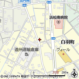 静岡県浜松市中央区白羽町80周辺の地図