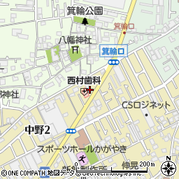 大阪府東大阪市中野2丁目9周辺の地図