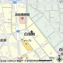 静岡県浜松市中央区白羽町38周辺の地図