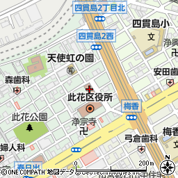 大阪市消防局此花消防署周辺の地図