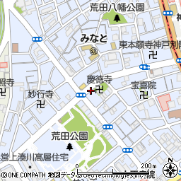 兵庫県神戸市兵庫区荒田町周辺の地図