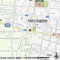 静岡県浜松市中央区小沢渡町1365周辺の地図