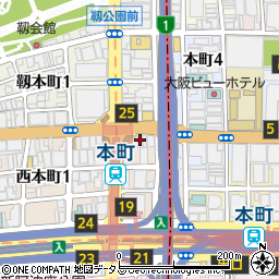 ＡＸＩＳ西本町セントラルビル周辺の地図