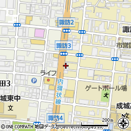 トヨタレンタリース大阪深江橋店周辺の地図