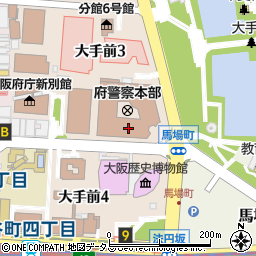 大阪府警察本部周辺の地図