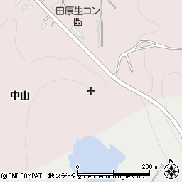 愛知県田原市白谷町中山周辺の地図