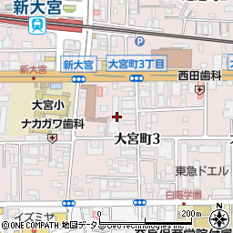 奈良県奈良市大宮町周辺の地図