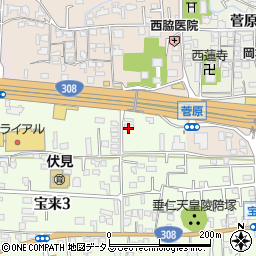 奈良県奈良市宝来2丁目30周辺の地図