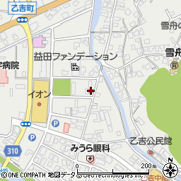 乙吉簡易郵便局周辺の地図