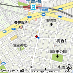 梅香栄進ビル周辺の地図