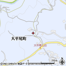 奈良県奈良市大平尾町周辺の地図