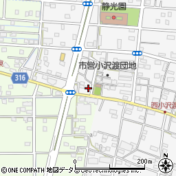 静岡県浜松市中央区小沢渡町1364周辺の地図