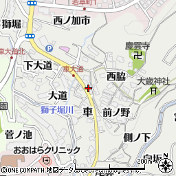 兵庫県神戸市須磨区車（霜ノ下）周辺の地図