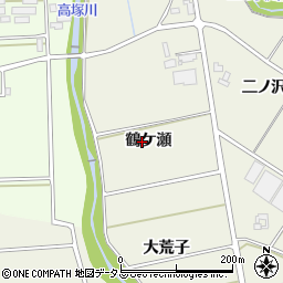 愛知県豊橋市高塚町鶴ケ瀬周辺の地図