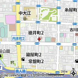 大阪内本町郵便局周辺の地図