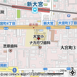奈良市立　大宮バンビーホーム周辺の地図