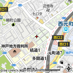 兵庫県神戸市中央区北長狭通8丁目周辺の地図