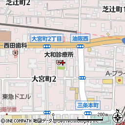 奈良珠算学校周辺の地図