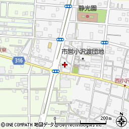 静岡県浜松市中央区小沢渡町1368周辺の地図