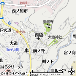 兵庫県神戸市須磨区車（西脇）周辺の地図