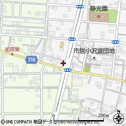 静岡県浜松市中央区小沢渡町1400周辺の地図
