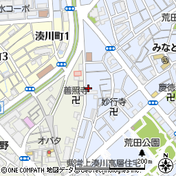 兵庫県神戸市兵庫区荒田町4丁目25-2周辺の地図