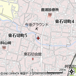 大阪府東大阪市東石切町周辺の地図