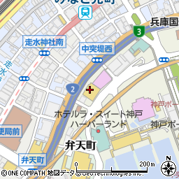 兵庫県神戸市中央区波止場町周辺の地図