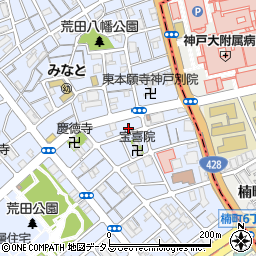 兵庫県神戸市兵庫区荒田町3丁目2-4周辺の地図