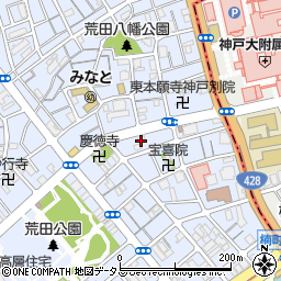 兵庫県神戸市兵庫区荒田町3丁目2周辺の地図