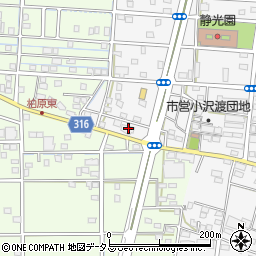 静岡県浜松市中央区小沢渡町1395周辺の地図