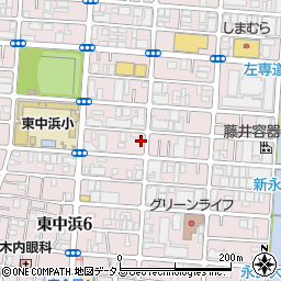 大阪府大阪市城東区東中浜5丁目11周辺の地図