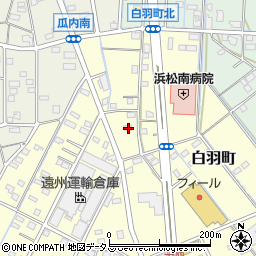 静岡県浜松市中央区白羽町86周辺の地図